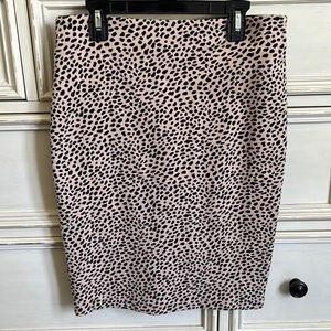 Leopard pencil skirt